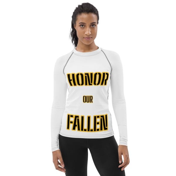 HONOR OUR FALLEN DEUCE FOWER Women's Rash Guard