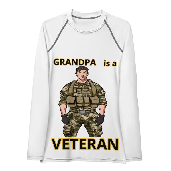 GRANDPA IS A VETERAN DEUCE TREE Women's Rash Guard