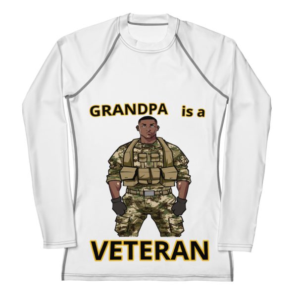 GRANDPA IS A VETERAN DEUCE TREE Women's Rash Guard