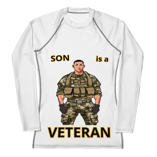 SON IS A VETERAN DEUCE TREE Women's Rash Guard