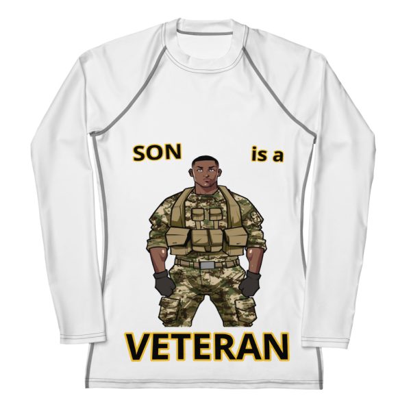 SON IS A VETERAN DEUCE TREE Women's Rash Guard