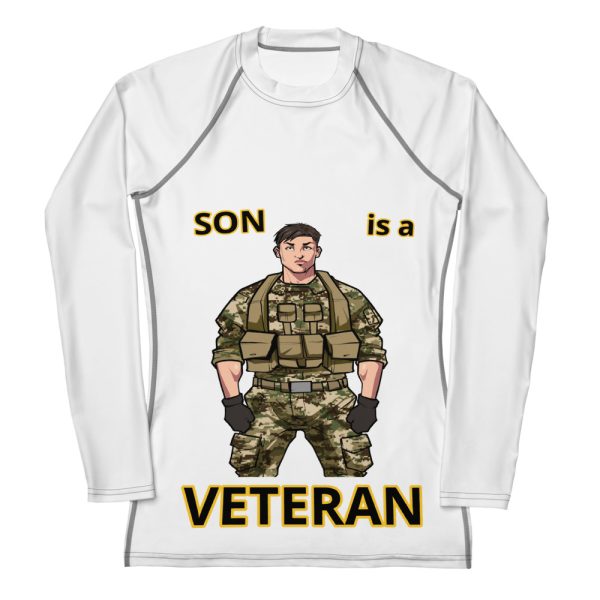 SON IS A VETERAN DEUCE TREE Women's Rash Guard