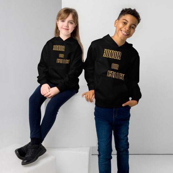 HONOR OUR FALLEN DEUCE FOWER Kids Fleece Hoodie