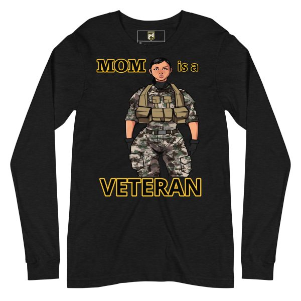 MOM IS A VETERAN DEUCE TREE Unisex Long Sleeve Tee