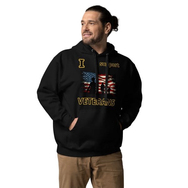 I SUPPORT VETERANS DEUCE TREE Unisex Hoodie