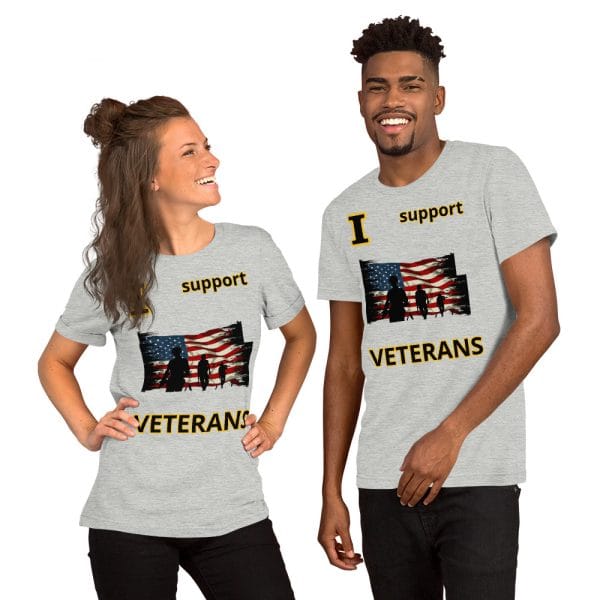 I SUPPORT VETERANS DEUCE TREE Unisex T-Shirt