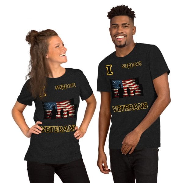 I SUPPORT VETERANS DEUCE TREE Unisex T-Shirt