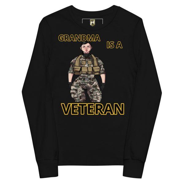 GRANDMA IS A VETERAN DEUCE TREE Youth Long Sleeve Tee