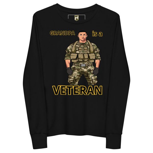 GRANDPA IS A VETERAN DEUCE TREE Youth Long Sleeve Tee