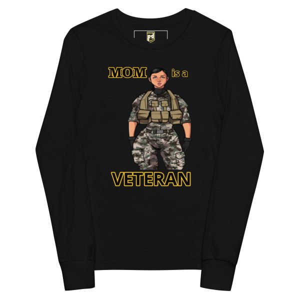 MOM IS A VETERAN DEUCE TREE Youth Long Sleeve Tee