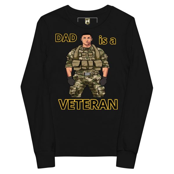 DAD IS A VETERAN DEUCE TREE Youth Long Sleeve Tee