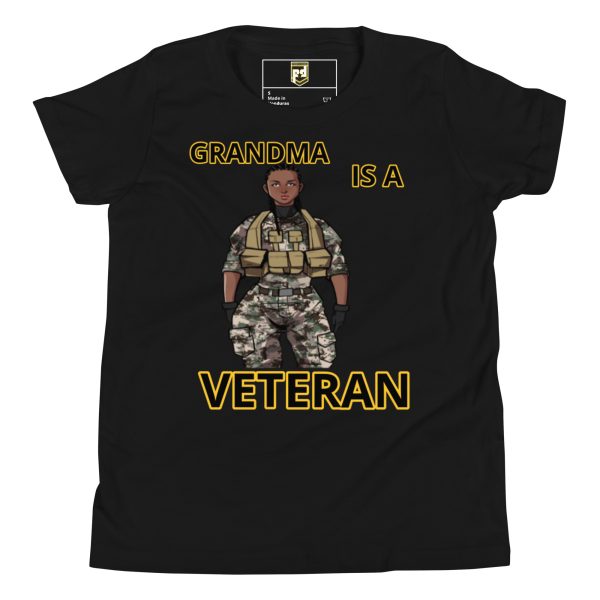 GRANDMA IS A VETERAN DEUCE TREE Youth Short Sleeve T-Shirt