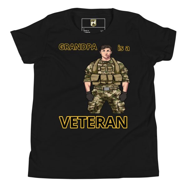 GRANDPA IS A VETERAN DEUCE TREE Youth Short Sleeve T-Shirt