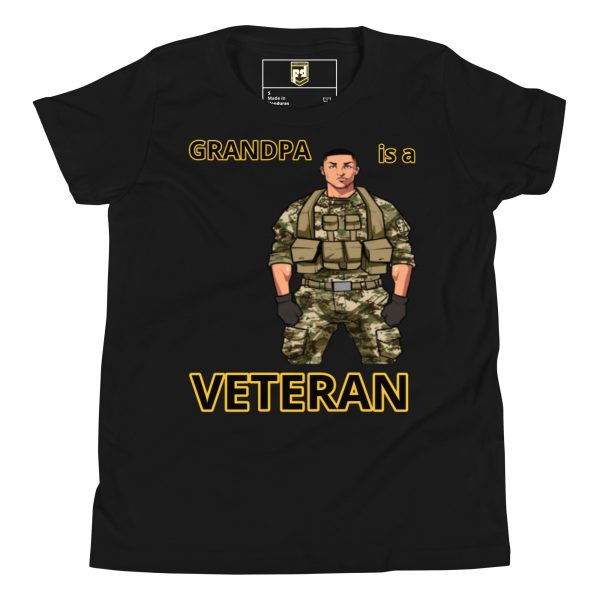 GRANDPA IS A VETERAN DEUCE TREE Youth Short Sleeve T-Shirt