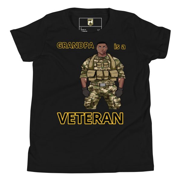 GRANDPA IS A VETERAN DEUCE TREE Youth Short Sleeve T-Shirt