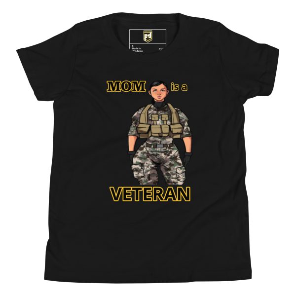 MOM IS A VETERAN DEUCE TREE Youth Short Sleeve T-Shirt