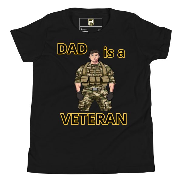 DAD IS A VETERAN DEUCE TREE Youth Short Sleeve T-Shirt