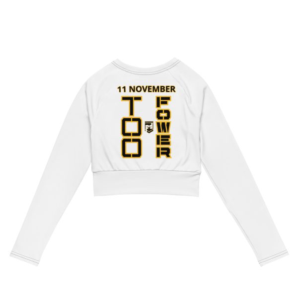 SON IS A  VETERAN TOO FOWER Recycled Long-Sleeve Crop Top