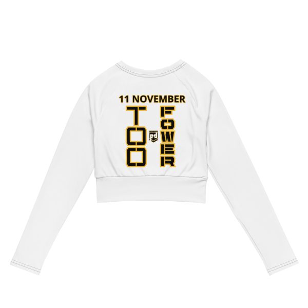 SON IS A  VETERAN TOO FOWER Recycled Long-Sleeve Crop Top