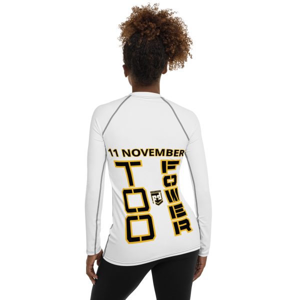 I AM A VETERAN TOO FOWER Women's Rash Guard