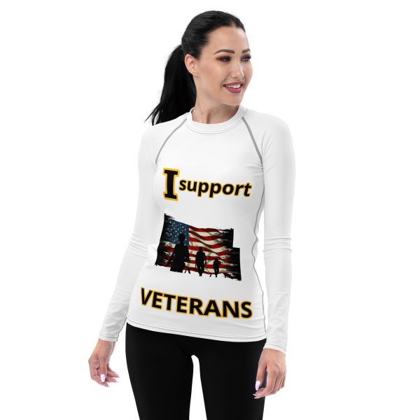 I support VETERANS TOO FOWER Women's Rash Guard