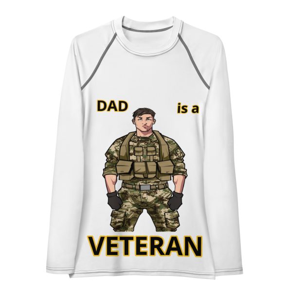 DAD IS A VETERAN TOO FOWER Women's Rash Guard