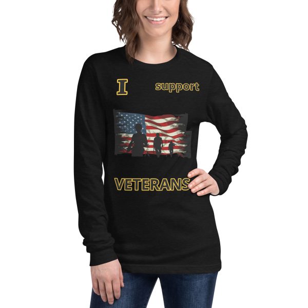 I support VETERANS TOO FOWER Unisex Long Sleeve Tee