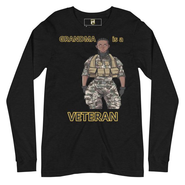 GRANDMA IS A VETERAN TOO FOWER Unisex Long Sleeve Tee