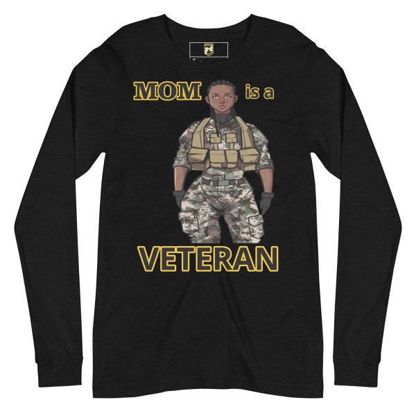 MOM IS A VETERAN TOO FOWER Unisex Long Sleeve Tee