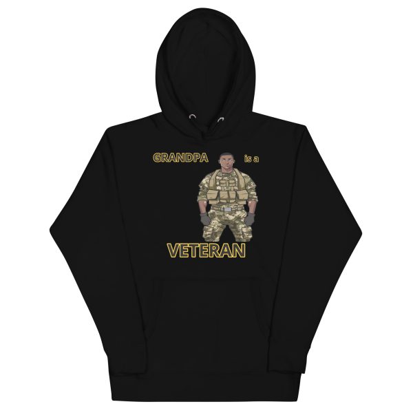 GRANDPA IS A VETERAN TOO FOWER Unisex Hoodie