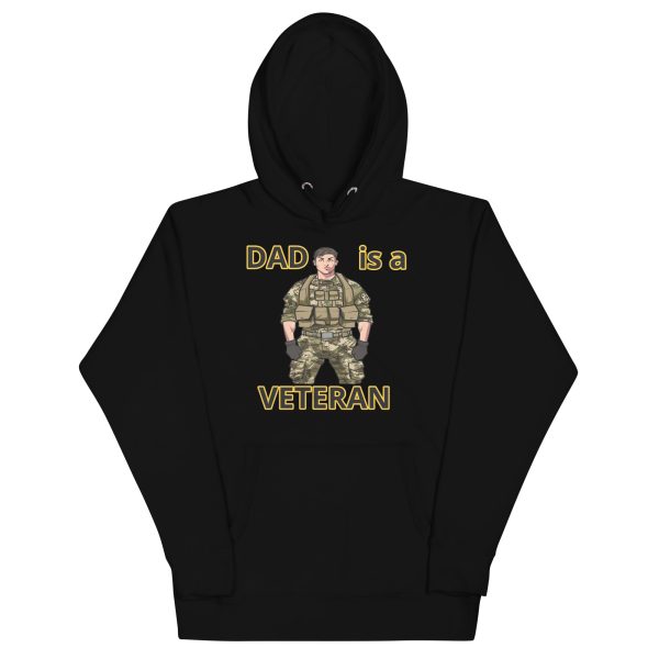 DAD IS A VETERAN TOO FOWER Unisex Hoodie