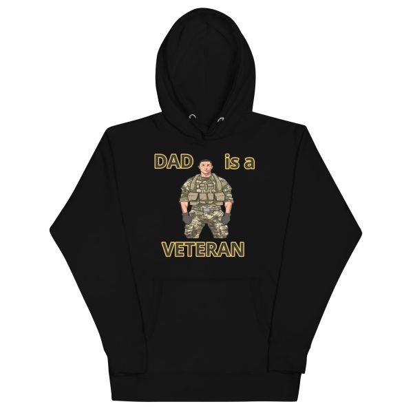 DAD IS A VETERAN TOO FOWER Unisex Hoodie