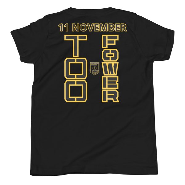 DAD IS A VETERAN TOO FOWER Youth Short Sleeve T-Shirt - Image 2