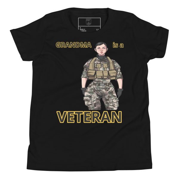 GRANDMA is a VETERAN TOO FOWER Youth Short Sleeve T-Shirt