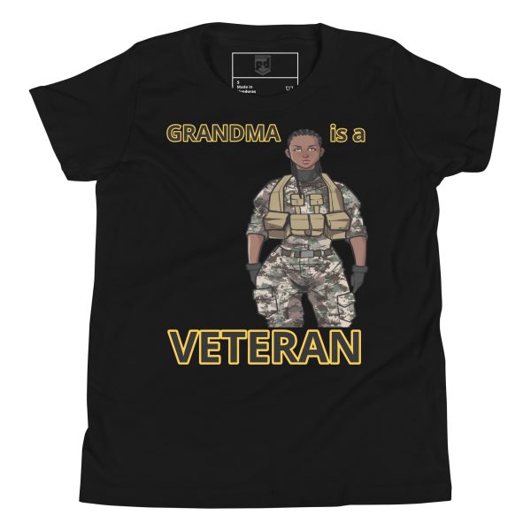 GRANDMA is a VETERAN TOO FOWER Youth Short Sleeve T-Shirt