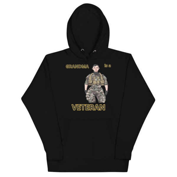 GRANDMA IS A VETERAN TOO FOWER Unisex Hoodie