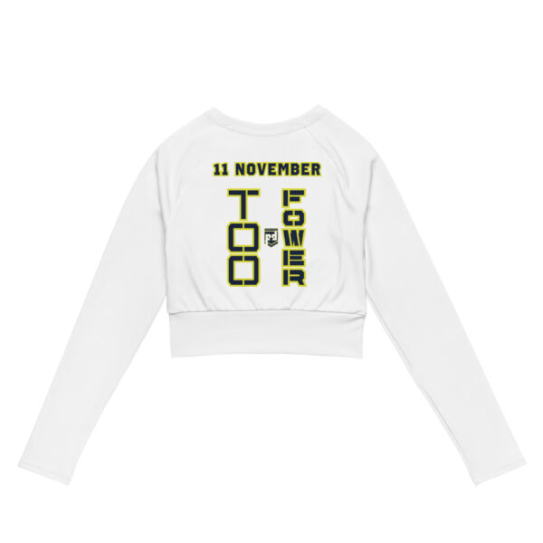 I am a VETERAN TOO FOWER Recycled Long-Sleeve Crop Top