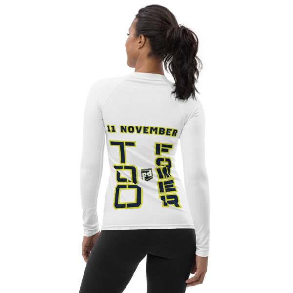 I am a VETERAN TOO FOWER Women's Rash Guard