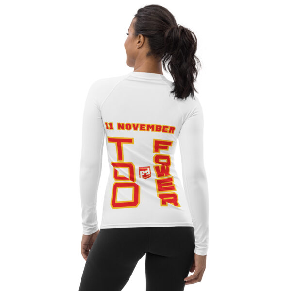 I AM A  VETERAN TOO FOWER Women's Rash Guard