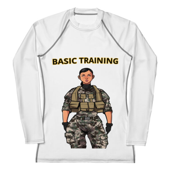 BASIC TRAINING CLASS OF TOO FOWER Women's Rash Guard