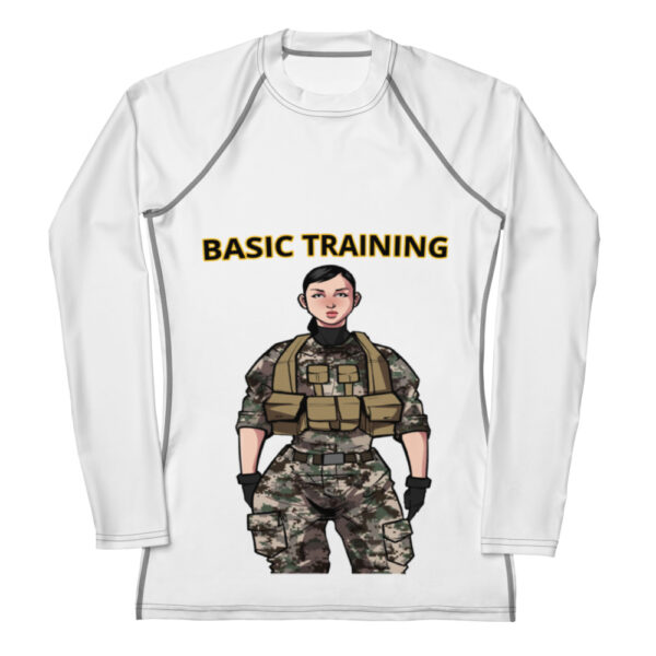 BASIC TRAINING CLASS OF TOO FOWER Women's Rash Guard