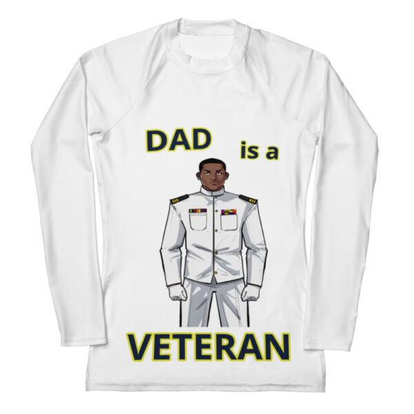 DAD IS A VETERAN TOO FOWER Women's Rash Guard