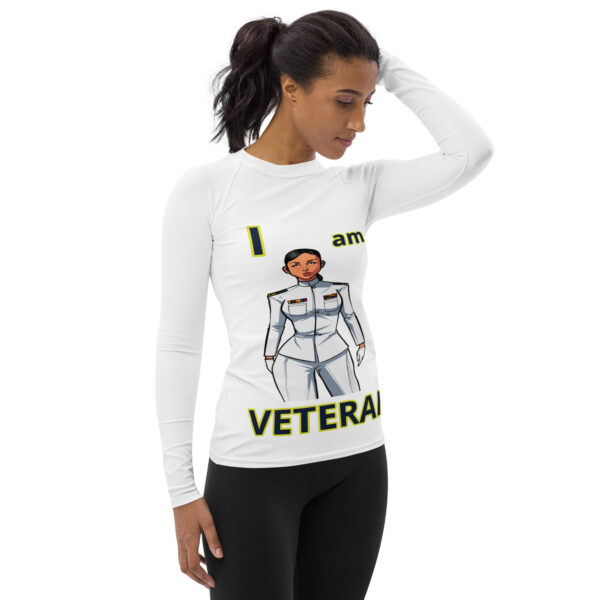 I am a VETERAN TOO FOWER Women's Rash Guard - Image 4