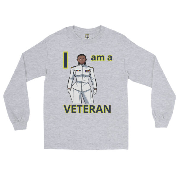 I AM A VETERAN TOO FOWER  Long Sleeve Shirt - Image 3