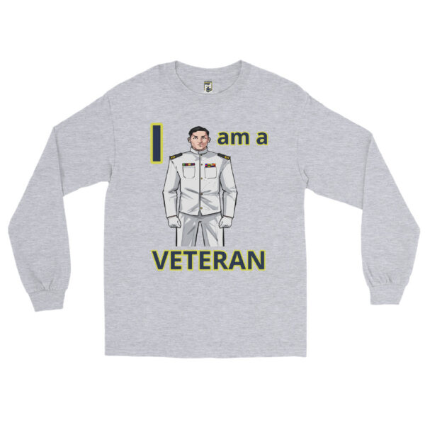 I AM A VETERAN TOO FOWER  Long Sleeve Shirt - Image 3