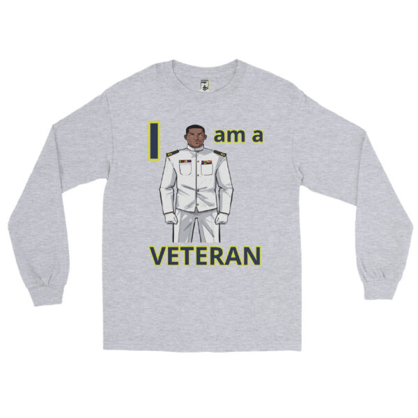 I AM A VETERAN TOO FOWER  Long Sleeve Shirt - Image 3