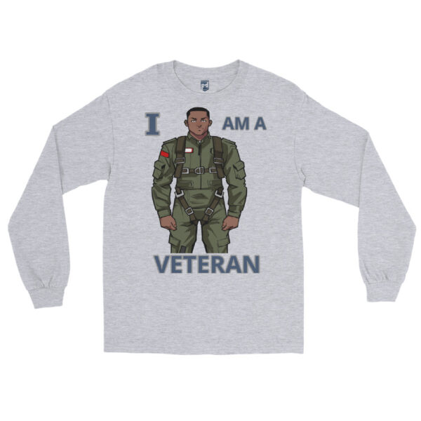 I AM A VETERAN TOO FOWER Long Sleeve Shirt - Image 3