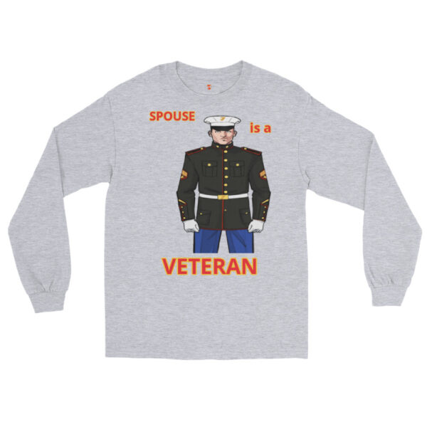 SPOUSE IS A VETERAN TOO FOWER Long Sleeve Shirt - Image 3