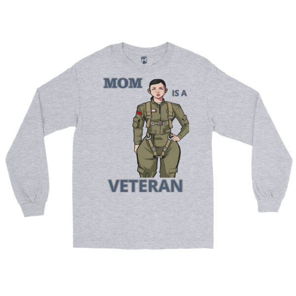 MOM IS A VETERAN TOO FOWER Long Sleeve Shirt - Image 3