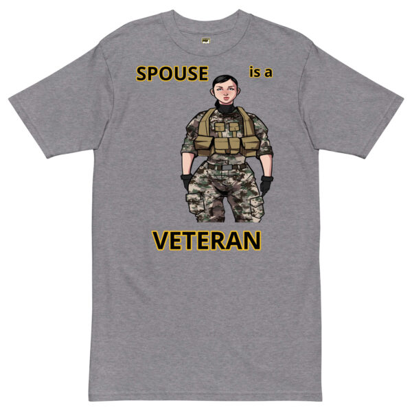 SPOUSE IS A VETERAN TOO FOWER Tee - Image 3